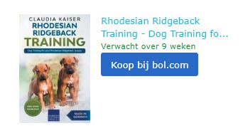 Koop een boek over de rhodesian ridgeback training